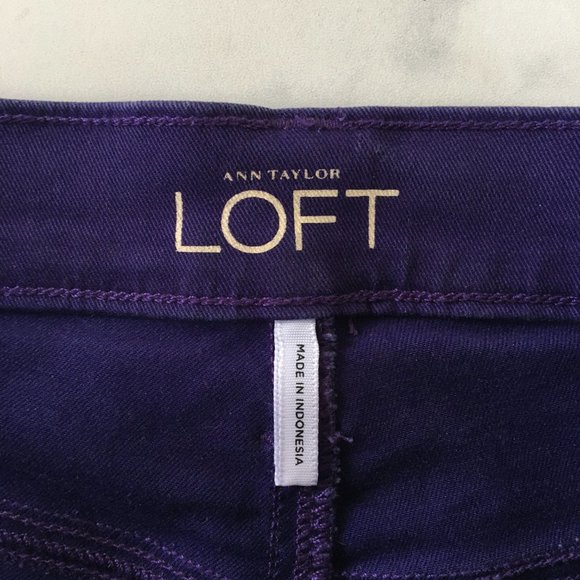 LOFT Modern Skinny Jeans, Plum Purple, Size 25/OP - Picture 6 of 7